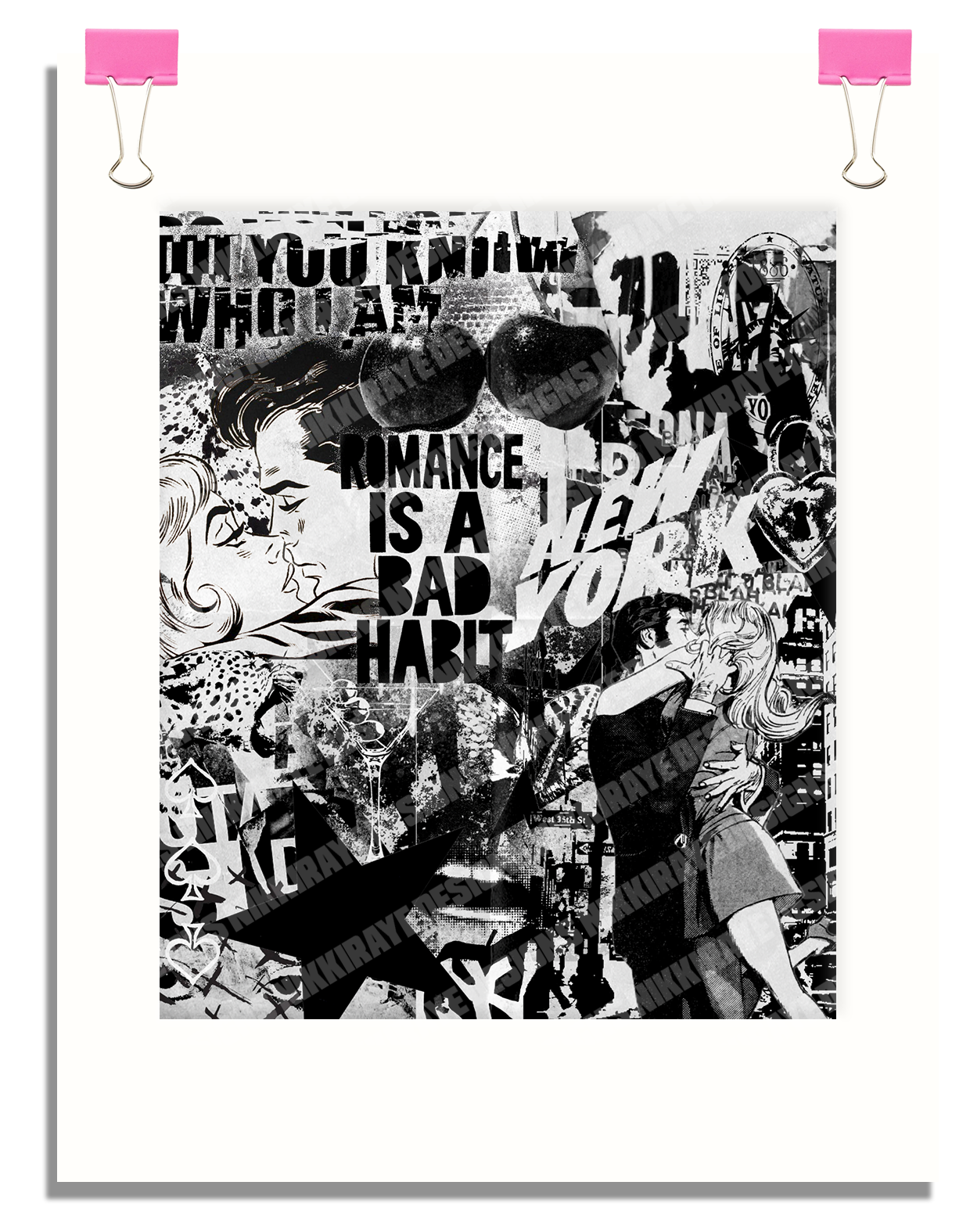 BAD HABIT B&W POSTER