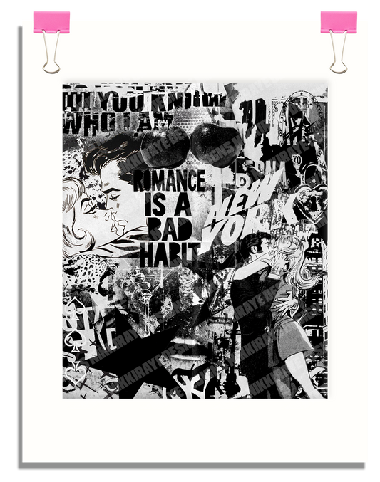 BAD HABIT B&W POSTER