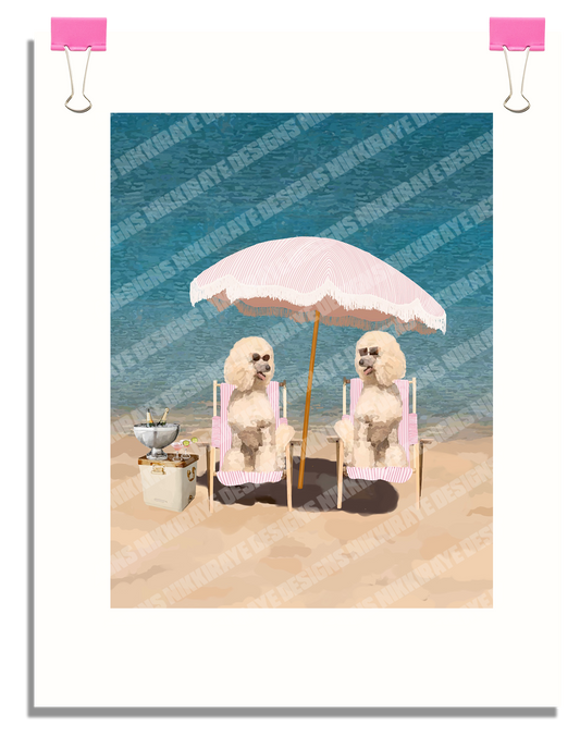 POODLES AT PLAY