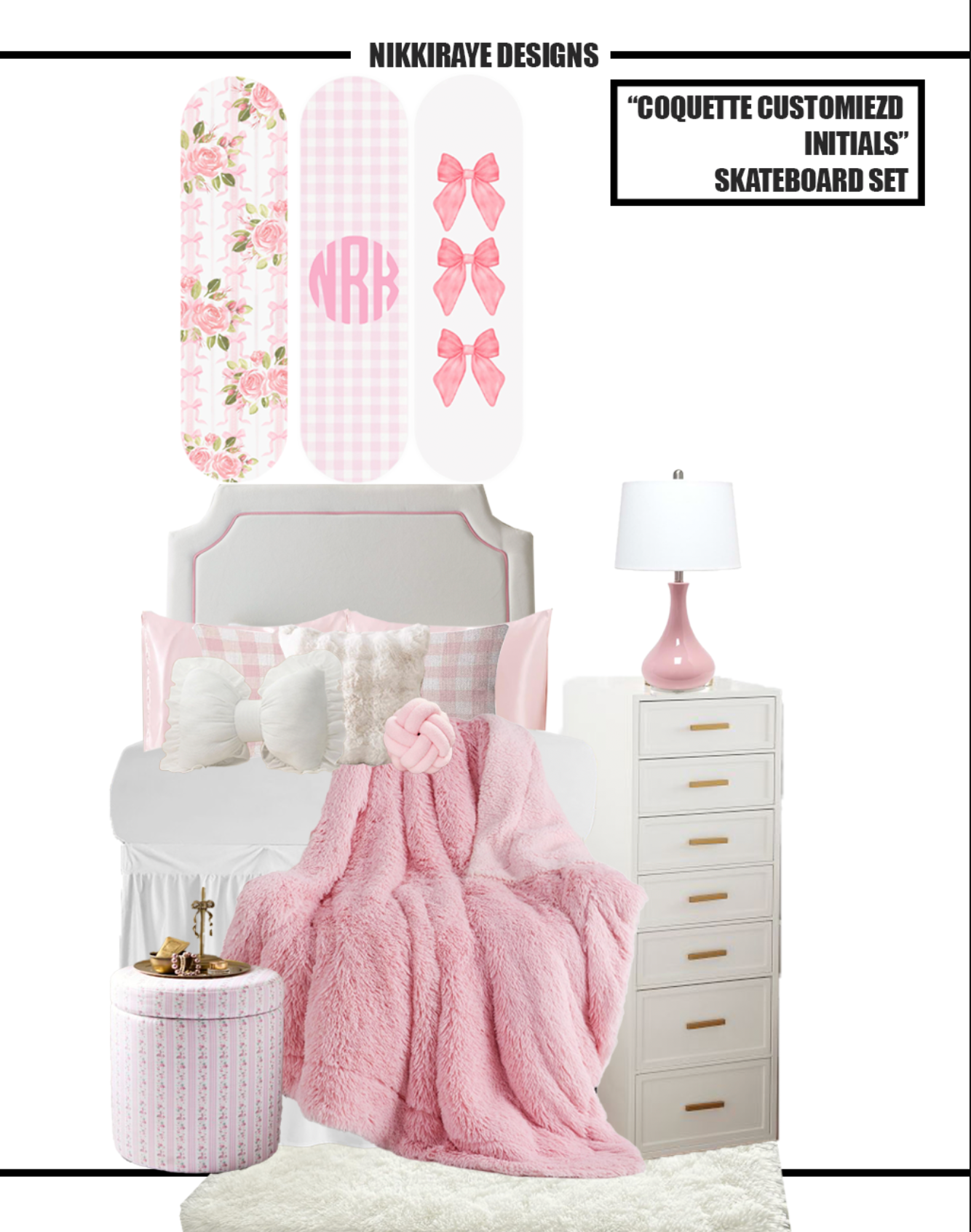 COQUETTE CUSTOMIEZD  INITIALS SET