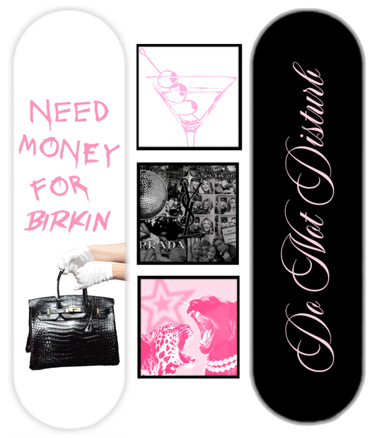 RICH B!TCH WALL ART SET