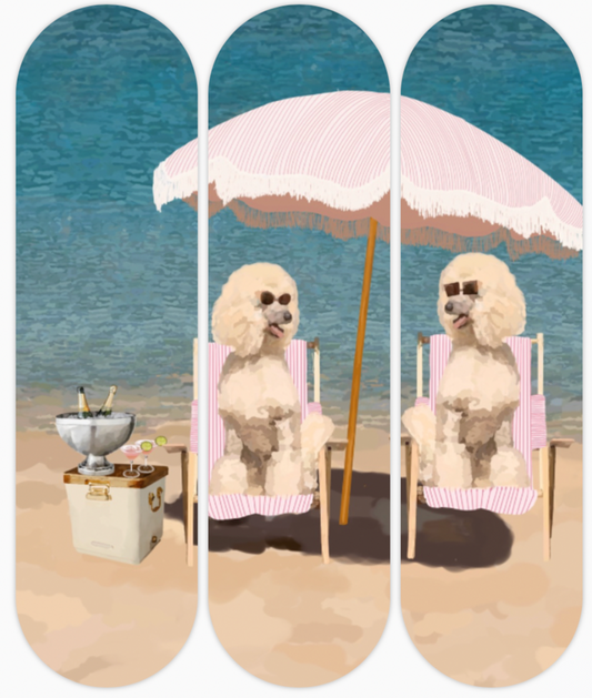 POODLES AT PLAY