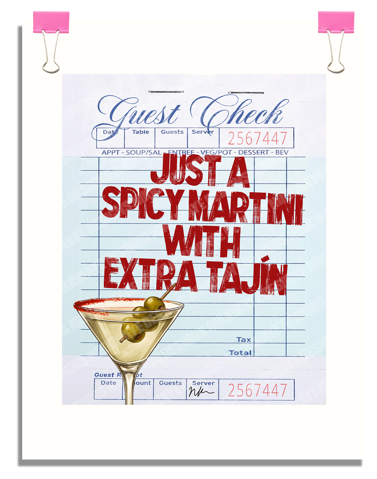 SPICY MARTINI POSTER