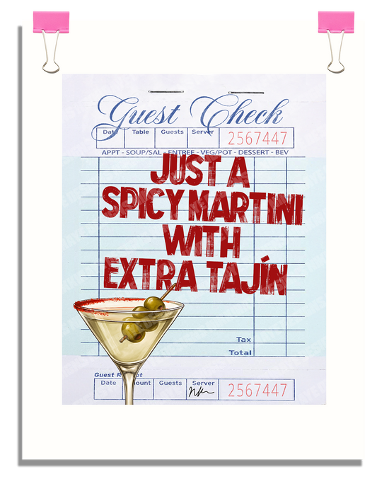 SPICY MARTINI POSTER