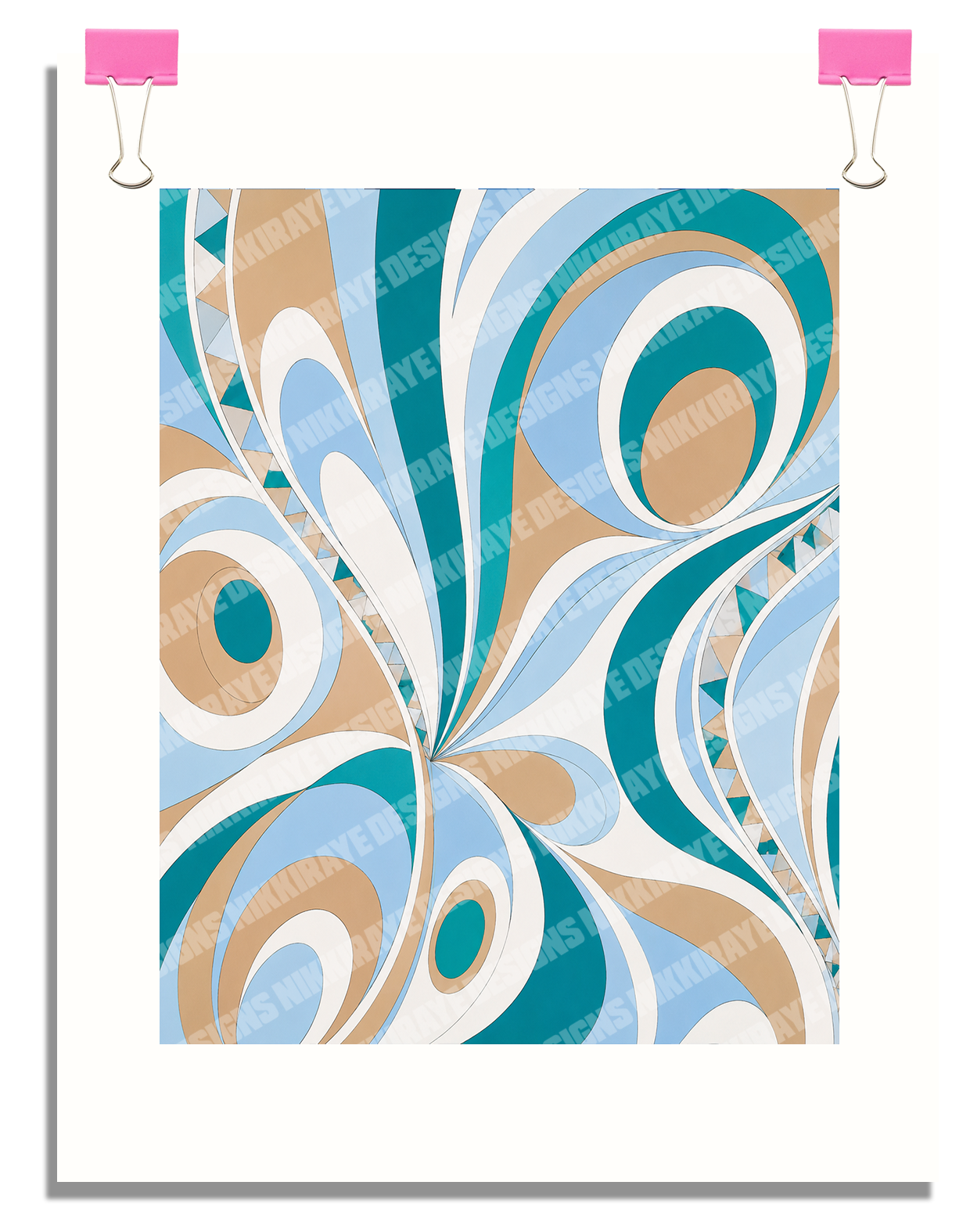 PAISLEY POP ART POSTER  - 16X20