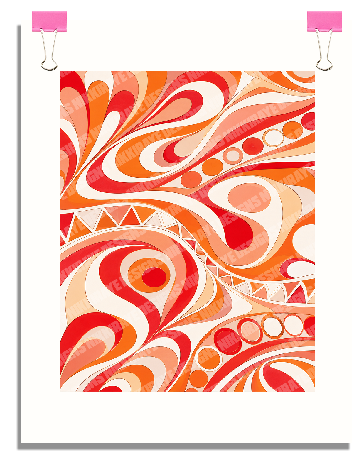 PAISLEY POP ART POSTER  - 16X20